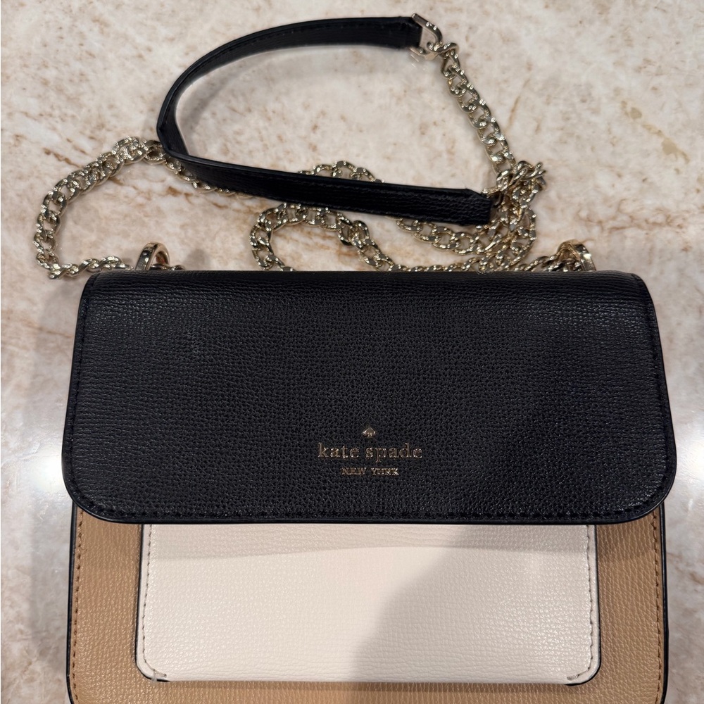 Kate Spade Black, Cream, and Tan Crossbody Bag